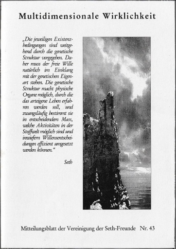 Multidimensionale Wirklichkeit Nr43 April 1998